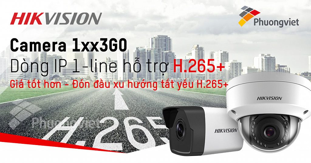 camera IP 1-line H.265+ Hikvision 